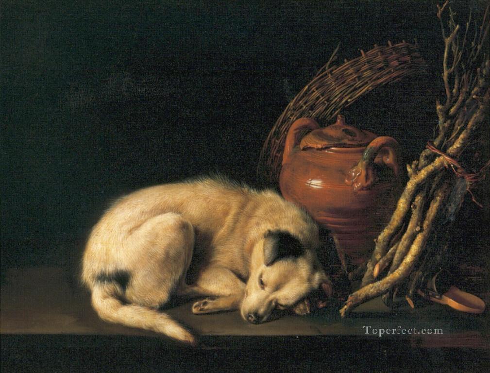 犬の黄金時代 ゲリット・ドゥ油絵